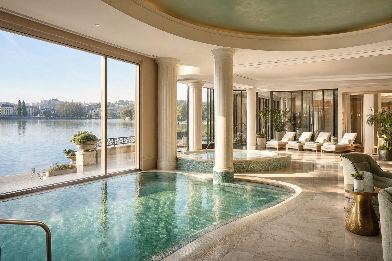 Piscine panoramique du Spa du Lac